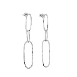 Trinket Oval Silver Pendant Earrings MM127