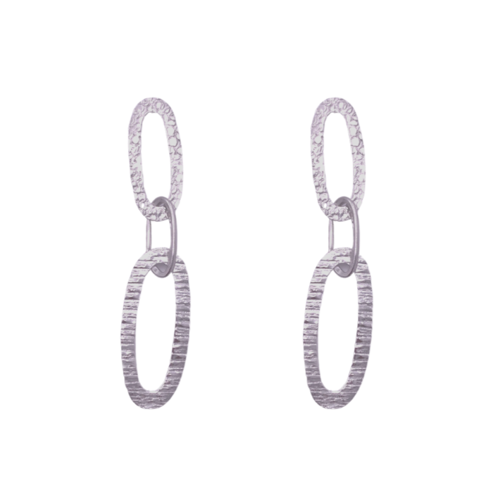 Orecchini Argento Ovali Gingilli HM208