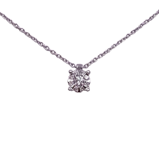 collana punto luce pavé diamanti oro 18 carati mirco visconti
