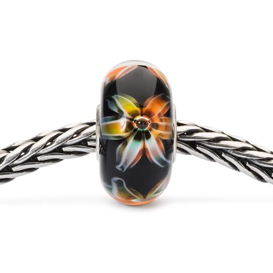 Trollbeads Flower of Balance Glass and Silver Charm