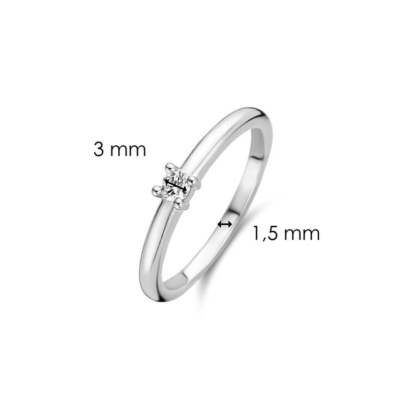 Anello Argento Solitario TI SENTO - Milano 12211ZI