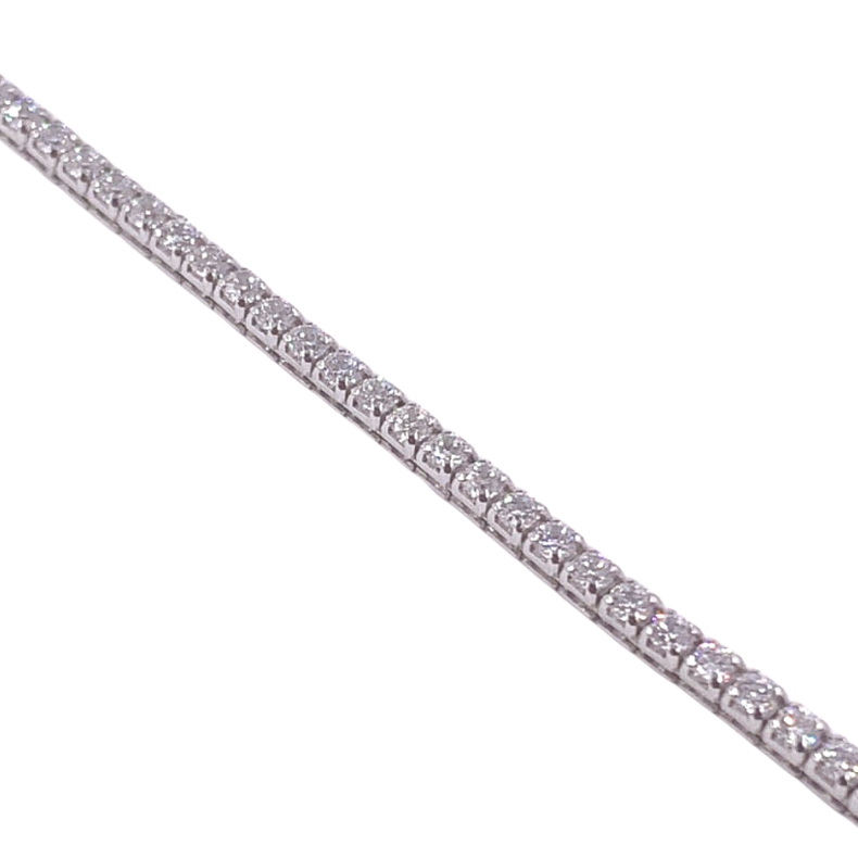 tennis argento zirconi bianchi incassatura classica 4 griffes a giorno donna particolare