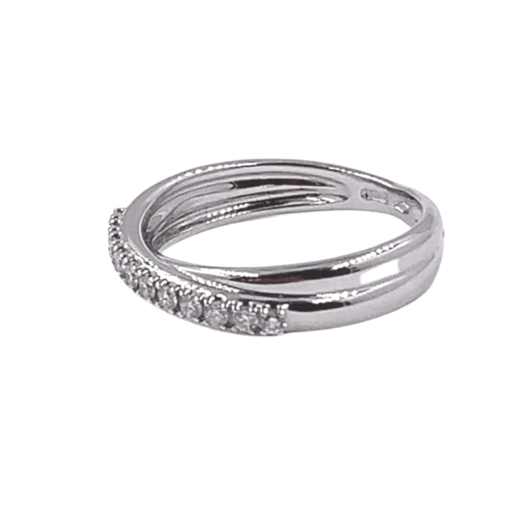 Anello Mirco Visconti Fantasia oro bianco e diamanti