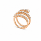 Anello donna Fantasia oro rosa e Diamanti