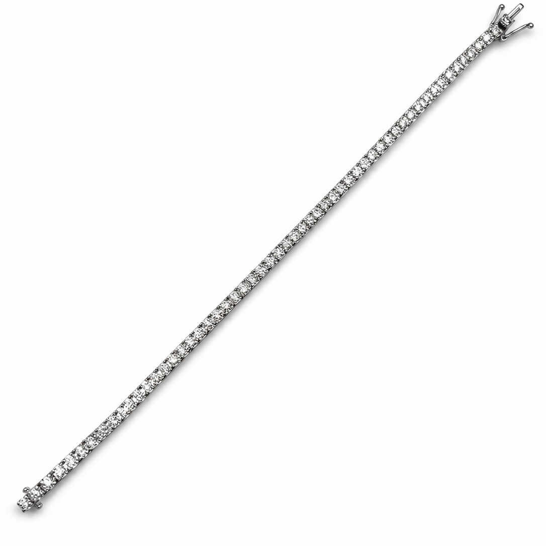 Bracciale Donna Tennis oro bianco e diamanti naturali ct. 1,70
