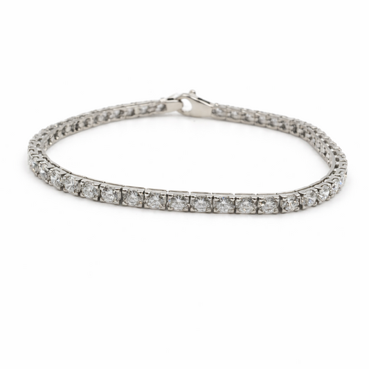 Woman Tennis Bracelet Silver and zircons