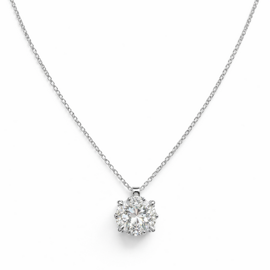 Mirco Visconti Women's Necklace Heart White Gold and Diamonds