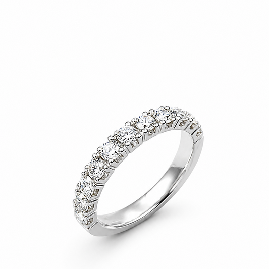 Anello donna Fantasia Fedina Oro bianco e Diamanti