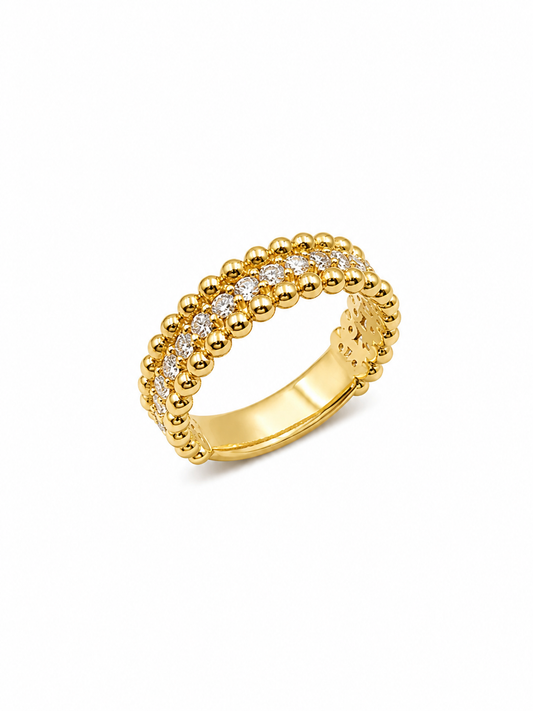 Anello donna Fantasia Fedina Oro giallo e Diamanti