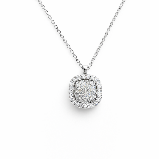 Mirco Visconti Women's Necklace Heart White Gold and Diamonds