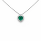 Collana Donna Mirco Visconti Cuore Smeraldo Oro Bianco Diamanti