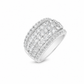 Anello donna Fantasia Fascia oro bianco e Diamanti