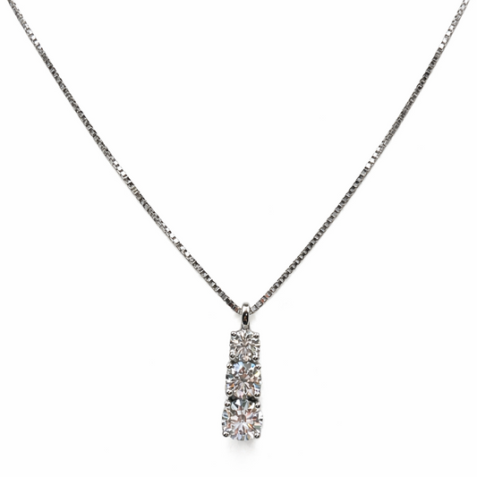 Collana Donna Trilogy Oro Bianco e Diamanti