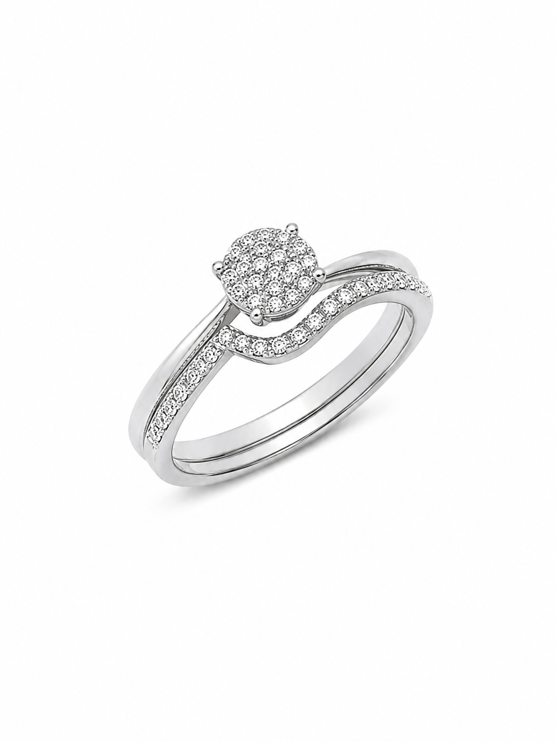 Anello donna Fantasia  oro bianco e Diamanti