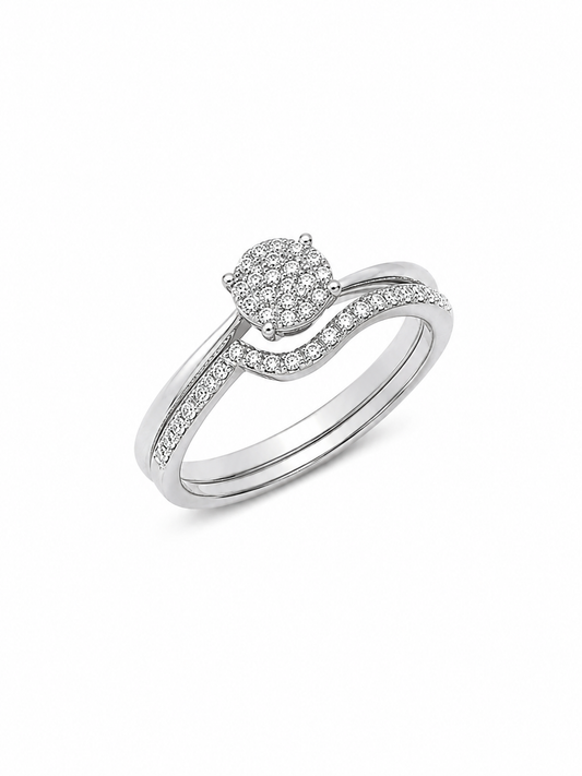 Anello donna Fantasia  oro bianco e Diamanti