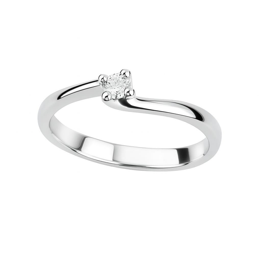 Anello Mirco Visconti Solitario Oro bianco Diamanti