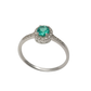 Emerald Ring in White Gold and Diamonds
