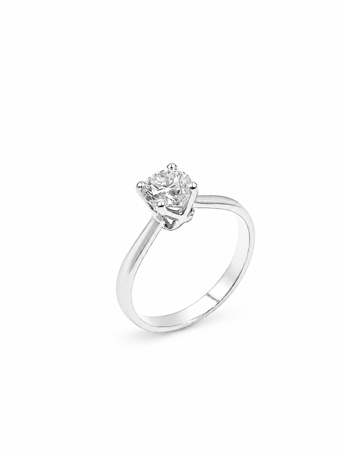 Anello Solitario Oro Bianco Diamanti Ct. 0,70 G VS2