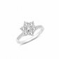 Anello Donna Davite&Delucchi Fantasia Fiore Oro Bianco e Diamanti