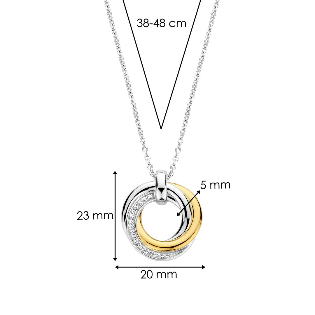 Collana Donna Argento Intreccio Bicolore TI SENTO - Milano 34055ZY