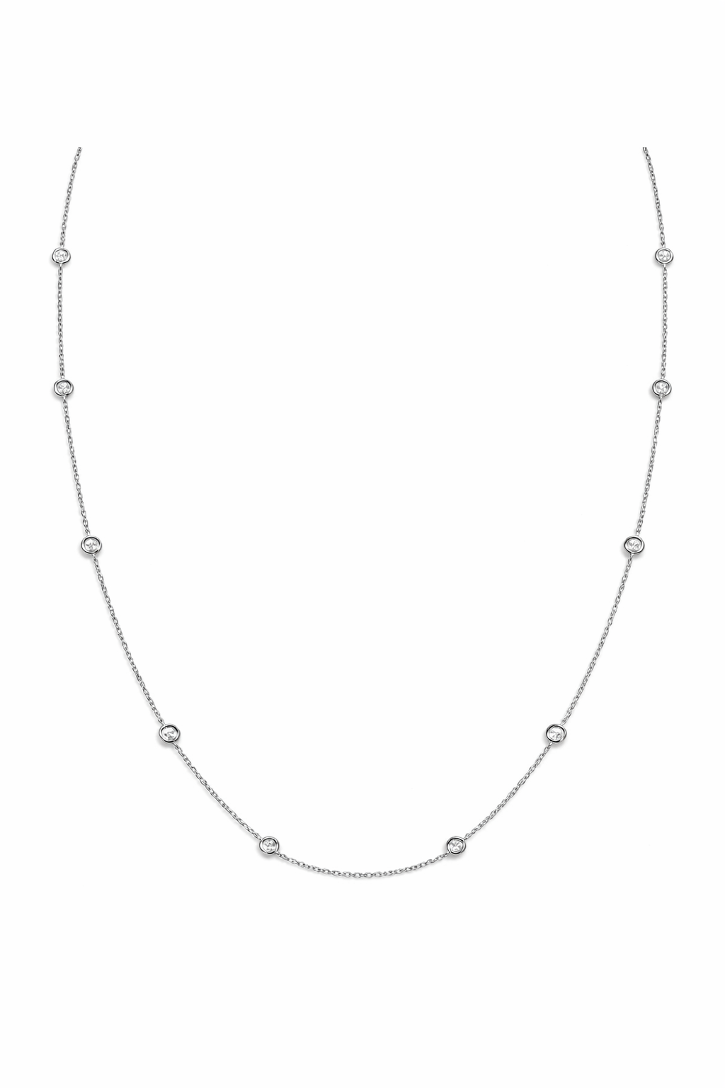 Collana Donna Fantasia Oro Bianco e Diamanti a spot
