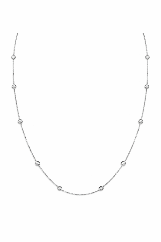 Collana Donna Fantasia Oro Bianco e Diamanti a spot