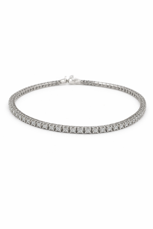Woman Tennis Bracelet Silver and Zirconia