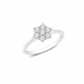 Anello Donna Davite&Delucchi Fantasia Fiore Oro Bianco e Diamanti