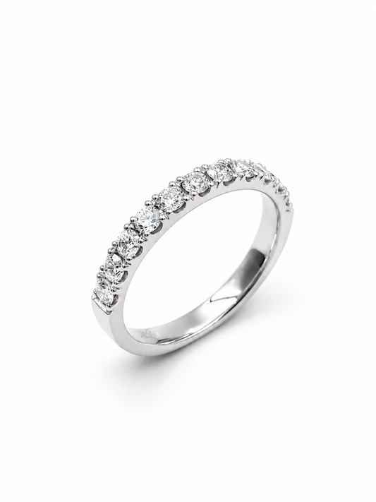 Anello donna Fantasia Fedina Oro bianco e Diamanti