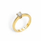 Anello Solitario Oro Giallo Diamanti Ct. 0,30 F VS1