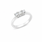Anello Trilogy Oro bianco e Diamanti Ct.0,45 E/F VS
