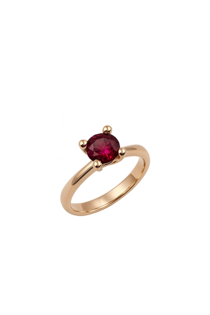 Anello Donna Semiprezioso oro rosa e rodolite