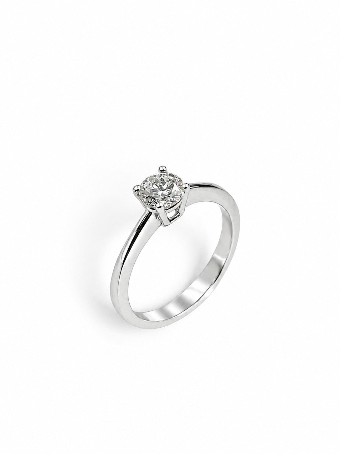 Anello Solitario Oro Bianco Diamanti Ct. 0,60 G VS1