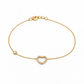 Bracciale Donna cuore oro giallo e diamanti naturali ct.0,10