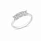 Anello Trilogy Oro bianco e Diamanti Ct.0,30 G VS