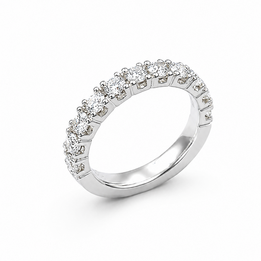 Anello donna Fantasia Fedina Oro bianco e Diamanti