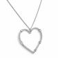 Collana Donna Cuore Oro Bianco e Diamanti