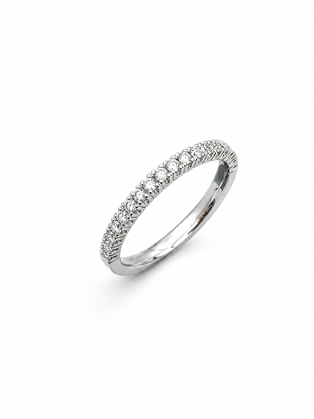 Anello donna Fantasia Fedina Oro bianco e Diamanti