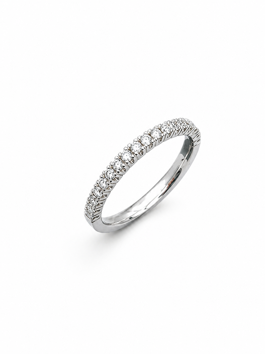 Anello donna Fantasia Fedina Oro bianco e Diamanti