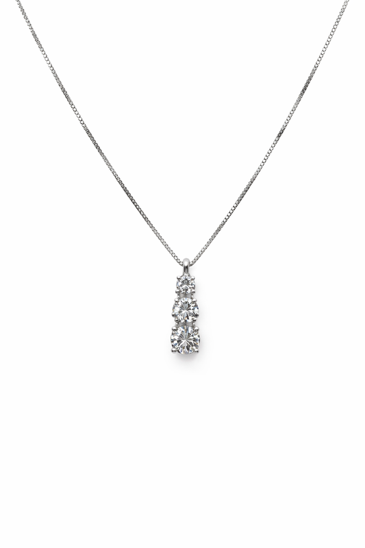 Collana Donna Trilogy Oro Bianco e Diamanti