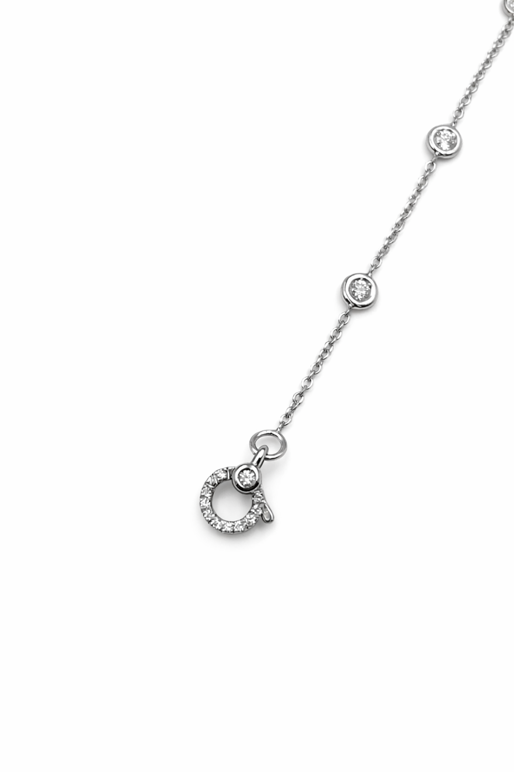 Bracciale Donna  oro bianco e diamanti naturali ct.0,43