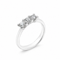 Anello Trilogy Oro bianco e Diamanti CT. 0,61 E VVS