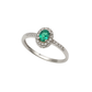 Emerald Ring in White Gold and Diamonds