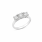 Anello Trilogy Oro bianco e Diamanti Ct. 0,90 F VS
