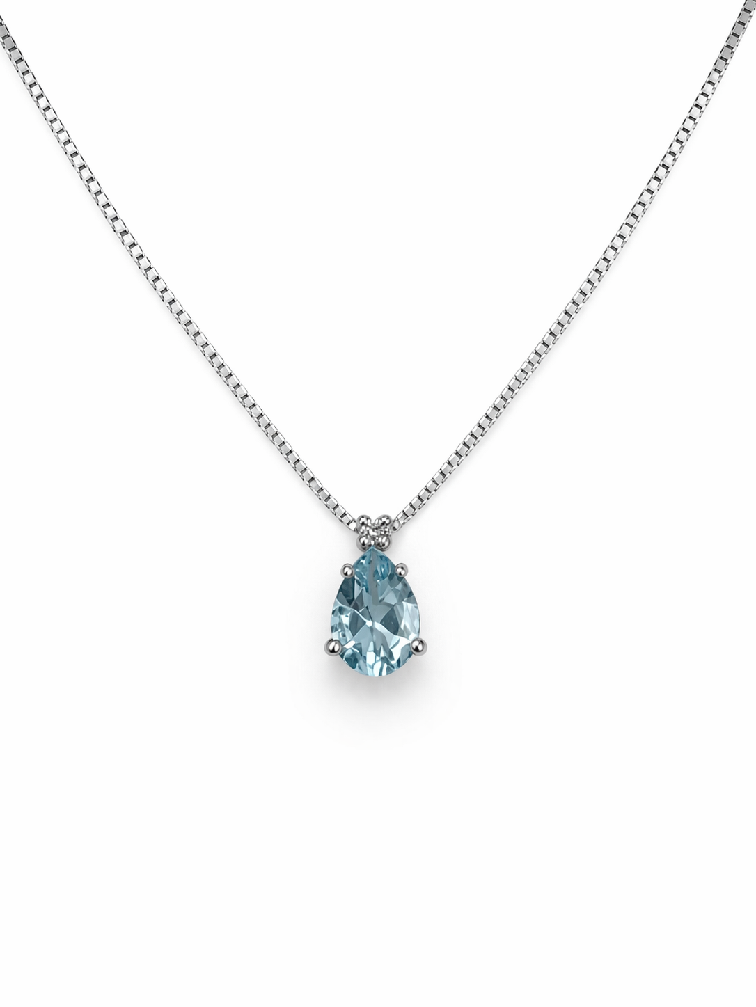 Collana Donna Acquamarina Goccia