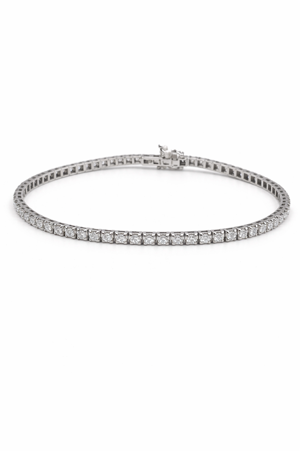 Bracciale Donna Tennis oro bianco e diamanti naturali ct. 2,04