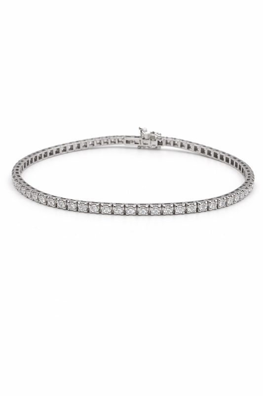 Bracciale Donna Tennis oro bianco e diamanti naturali ct. 2,04