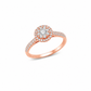 Anello donna Fantasia oro rosa e Diamanti