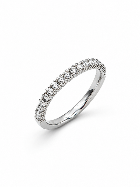 Anello donna Fantasia Fedina Oro bianco e Diamanti