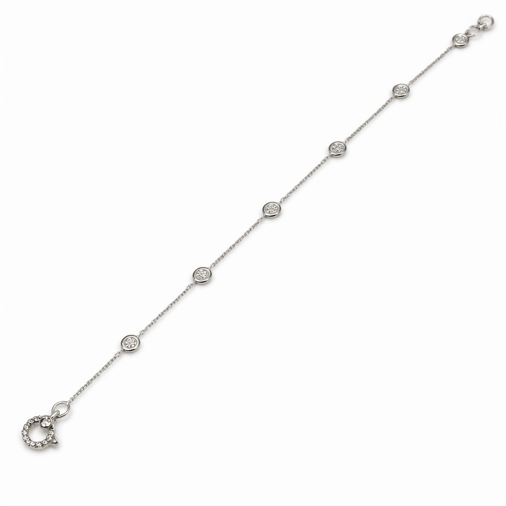 Bracciale Donna  oro bianco e diamanti naturali ct.0,43